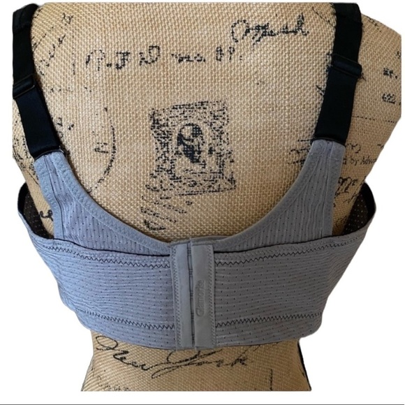 NEW GLAMORISE Sport Bra Size 44DD Grey/Black NWOT - Picture 10 of 15